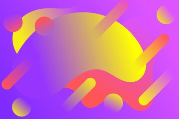 Fluid abstract background with bright gradient colors with bold shapes