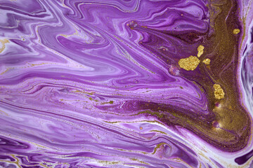 Marble purple acrylic texture. Agate ripple background.