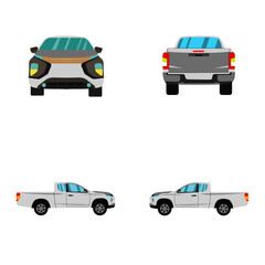 set of white smart cab on white background - 436428246