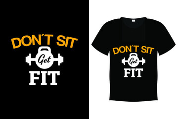 Gym T Shirt Design, Gym Typography Quote Design