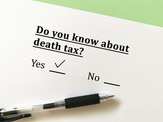 Questionnaire about last will