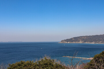 Fototapeta na wymiar 大黒山展望台から見た東京湾（千葉県鋸南町）