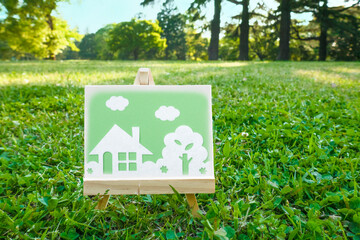 住宅のイメージ　Housing related concept. Canvas and lawn square.