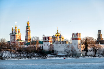 Novodevichy convent in Moscow in early sprin