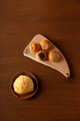 breads on the wooden table