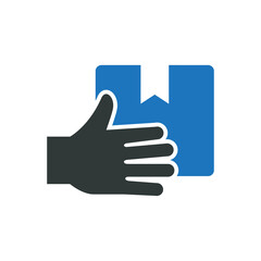 Delivery service icon vector graphic illustration