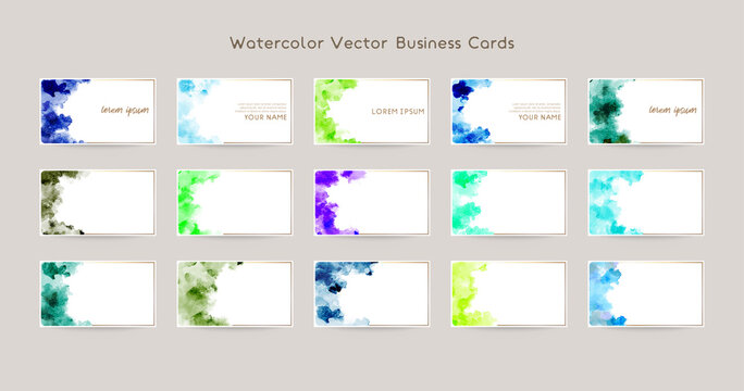 abstract decoration for business card: cool colors