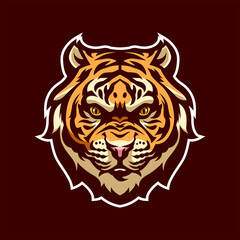 Tiger Head mascot logo illustration