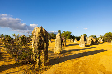 Stone monolith at the Pinnacles at Nambung National Park, Western Australia