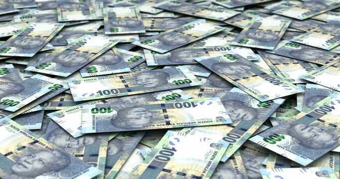 Stack of South African Rands (seamless)