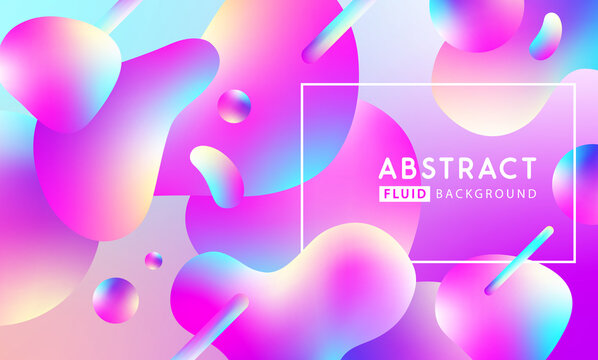 Modern fllow abstract background with free geometric shapes. Liquid Vector illustration © annbozhko