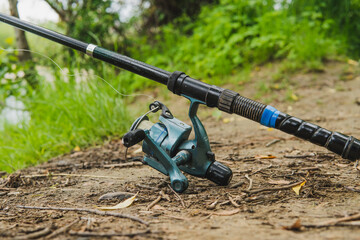fishing rod by the river