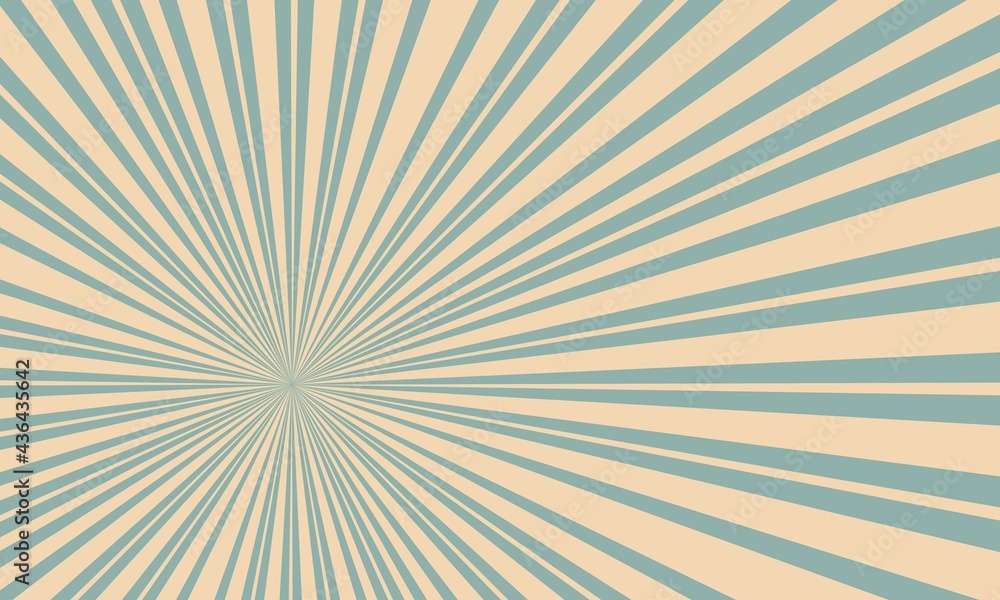 Poster vector background with sunburst retro style. sunburst background pop art style design. abstract hori