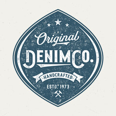 Obraz premium Original Denim Co. - Vintage Tee Design For Printing