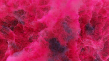 3D rendering of red-grey colorful nebula and cosmic dust in a distant galaxy.