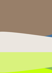 Geometric landscape generative art poster illustration