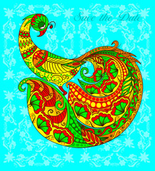 Beautiful magic bird