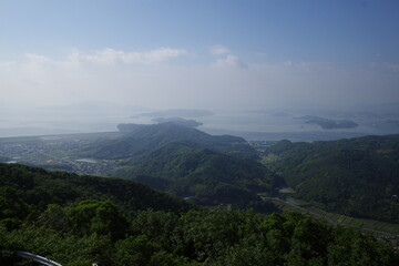 とても美しい日本の岡山県の金甲山の風景