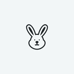 Easter bunny vector icon 