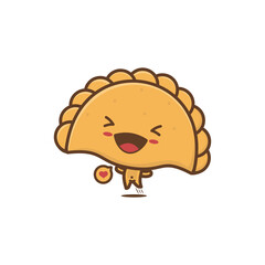 food from Latin America. empanada mascot