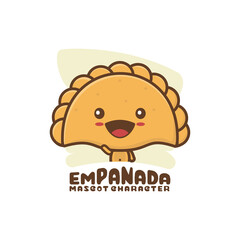 cute mascot empanadas snack.