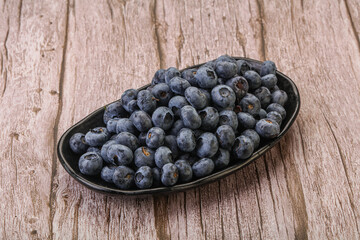 Ripe sweet tasty blueberries heap