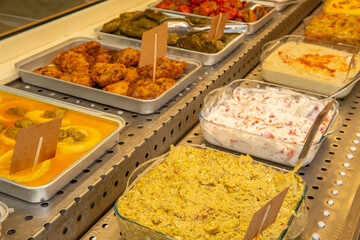 assortment of appetizers. snacks on plate