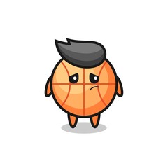 Obraz premium the lazy gesture of basketball cartoon character