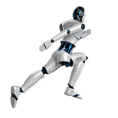 artificial intelligence robot or cyborg move