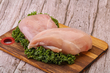 Raw chicken breast for cooking