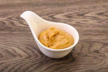 Peanut butter in the bowl