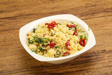 Vegetarian uisine - couscous with vegetables