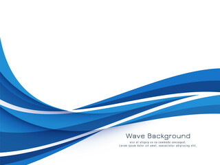 Modern blue wave design decorative background