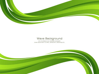 Abstract modern green wave design background © Tamarindarts