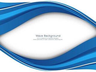 Elegant modern blue wave design stylish background