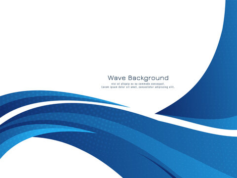Elegant modern blue wave design stylish background