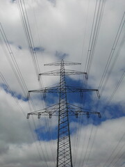 high voltage overhead power lines