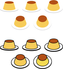 色々な角度のプリン