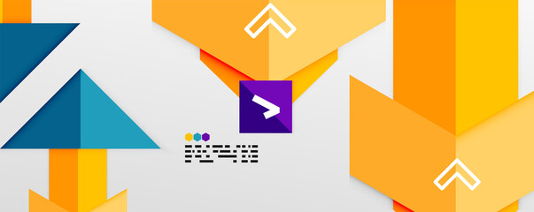 Shiny color triangles and geometric shapes vector abstract background