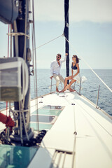 Fototapeta premium Modern classy couple cruising together