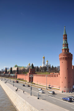 Beautiful view of the Moscow Kremlin. Russia, travel, history, ancient, beauty