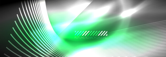 Neon dynamic beams vector abstract wallpaper background. Wallpaper background, design templates for business or technology presentations, internet posters or web brochure covers