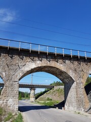 Railway viaduct over the road