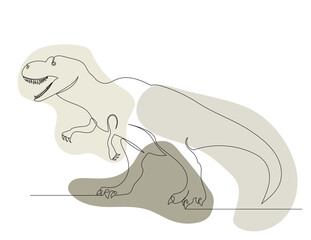 dinosaur, sketch, continuous line drawing, isolated