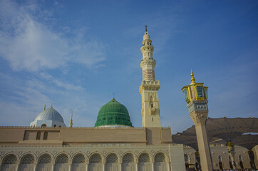The Beautiful Masjid al Nabawi along with the Green Dome