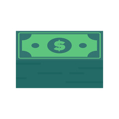 Money icon. Green dollar bills that are very valuable. The concept of a millionaire Spending money