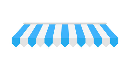 Vector shop awning. Rain protection awning for franchise stores The idea of ​​opening an online store