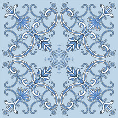  Decorative ethnic pattern. Fashionable folk style. Damasc ornament. Seamless pattern.