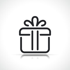 gift box thin line icon