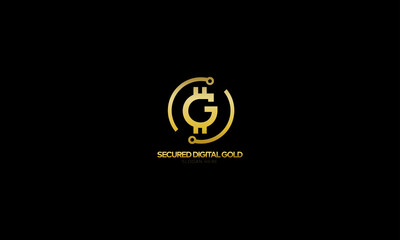 Letter G Gold logo. Connect technology and digital, gold currency data concept for your corporate identity